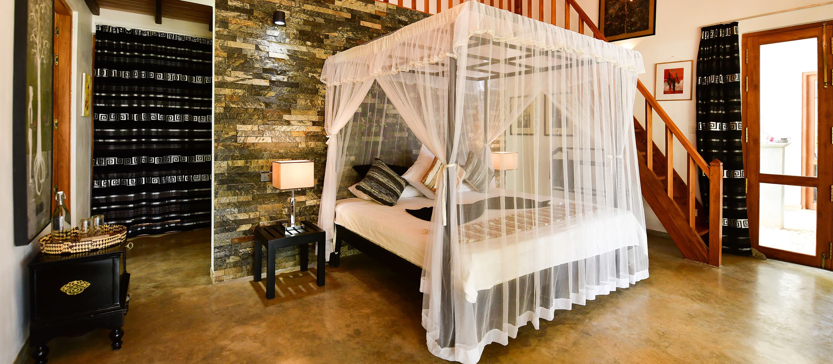 Admiral Suite im Tropical House Jungleside Villa, Hikkaduwa, Sri Lanka.