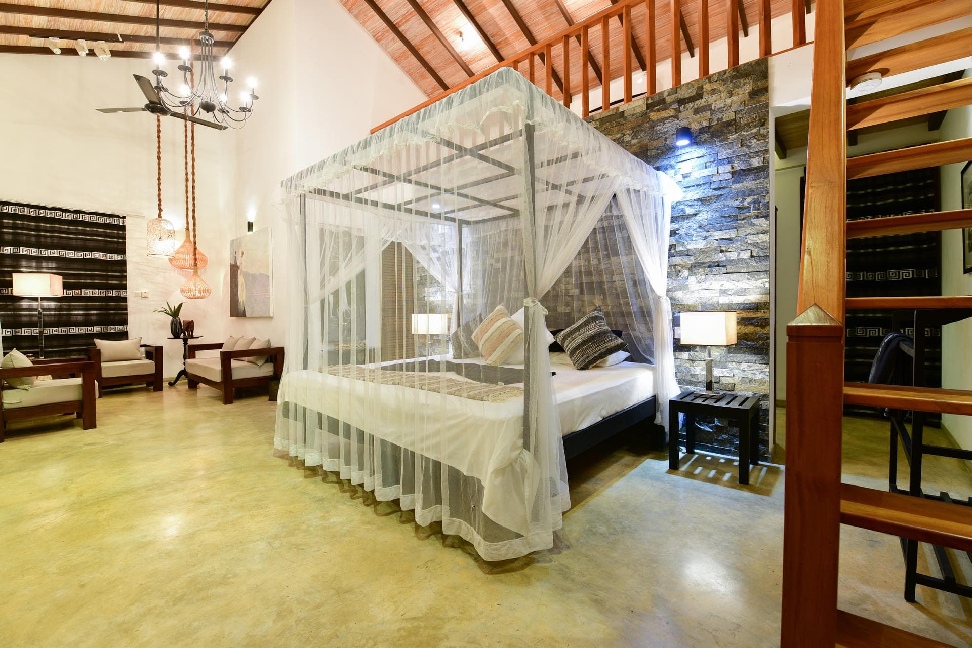 best rooms in hikkaduwa, Sri Lanka. spacious admiral suite at Tropical House Jungleside VIlla - suite interior